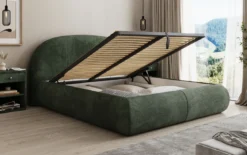 Designer Polsterbett Loop in Cord mit Stauraum