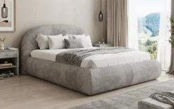 Designer Polsterbett Loop in Cord mit Stauraum