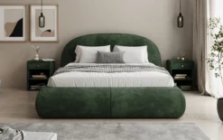 Designer Polsterbett Loop in Cord mit Stauraum