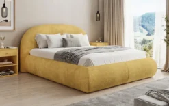 Designer Polsterbett Loop in Cord mit Stauraum