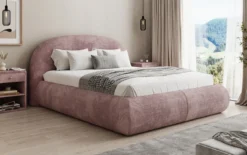 Designer Polsterbett Loop in Cord mit Stauraum