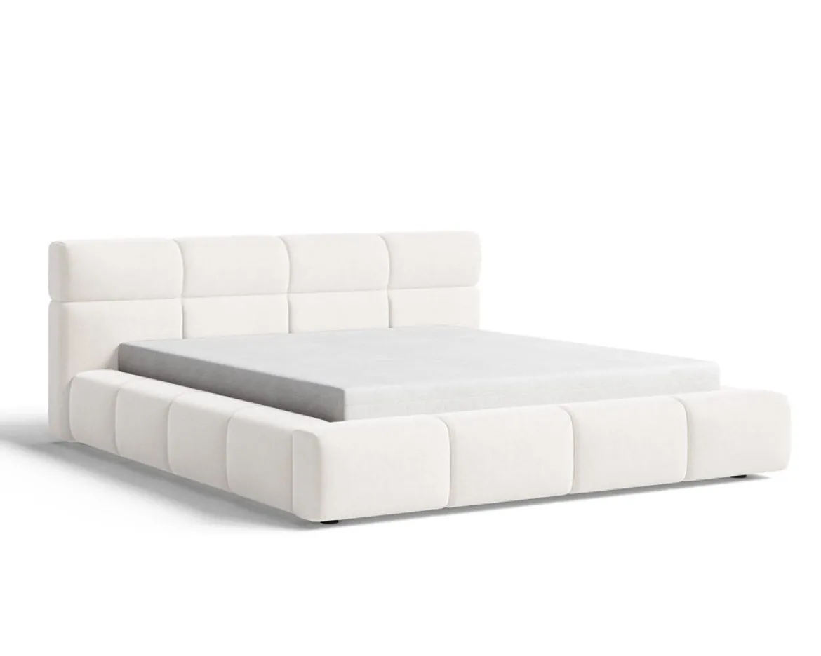Designer Polsterbett Lora Samt mit Stauraum