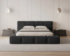 Designer Polsterbett Lora Samt mit Stauraum