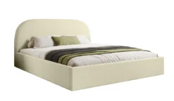 Designer Polsterbett Lorelei in Bouclé mit Stauraum