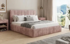 Designer Polsterbett Maja in Cord mit Stauraum