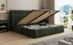 Designer Polsterbett Maja in Cord mit Stauraum
