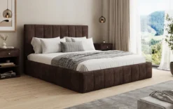 Designer Polsterbett Maja in Cord mit Stauraum