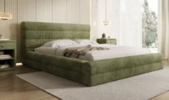 Designer Polsterbett Maren Cord mit Stauraum