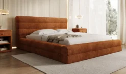Designer Polsterbett Maren Cord mit Stauraum