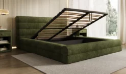 Designer Polsterbett Maren Cord mit Stauraum
