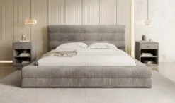 Designer Polsterbett Maren Cord mit Stauraum