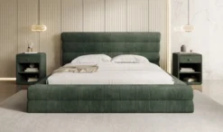 Designer Polsterbett Maren Cord mit Stauraum