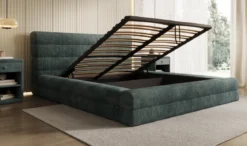 Designer Polsterbett Maren Cord mit Stauraum