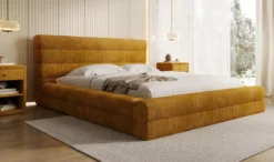 Designer Polsterbett Maren Cord mit Stauraum