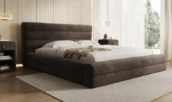 Designer Polsterbett Maren in Samt mit Stauraum
