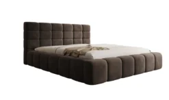 Designer Polsterbett Marshmallow in Samt mit Stauraum