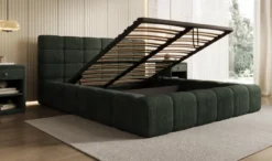 Designer Polsterbett Marshmallow in Cord mit Stauraum