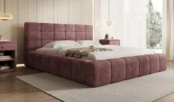 Designer Polsterbett Marshmallow in Cord mit Stauraum