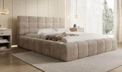 Designer Polsterbett Marshmallow in Cord mit Stauraum