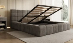 Designer Polsterbett Marshmallow in Cord mit Stauraum