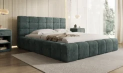 Designer Polsterbett Marshmallow in Cord mit Stauraum