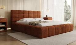 Designer Polsterbett Marshmallow in Cord mit Stauraum