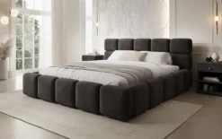 Designer Polsterbett Matilda Samt mit Stauraum