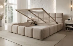 Designer Polsterbett Matilda Samt mit Stauraum