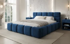 Designer Polsterbett Matilda Samt mit Stauraum