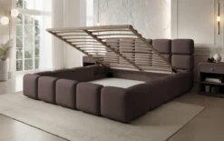 Designer Polsterbett Matilda Stoff mit Stauraum
