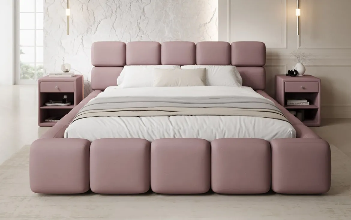 Designer Polsterbett Matilda Stoff mit Stauraum