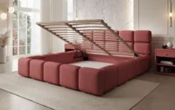 Designer Polsterbett Matilda Stoff mit Stauraum