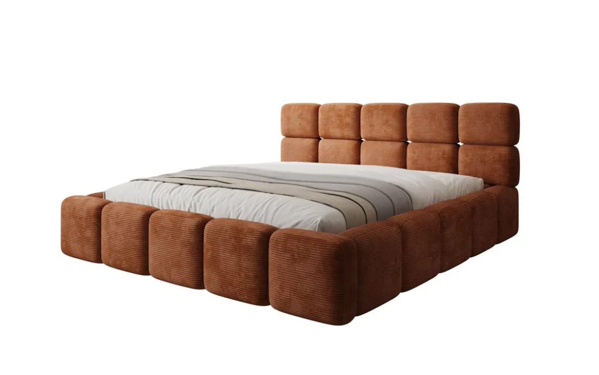 Designer Polsterbett Matilda Cord mit Stauraum