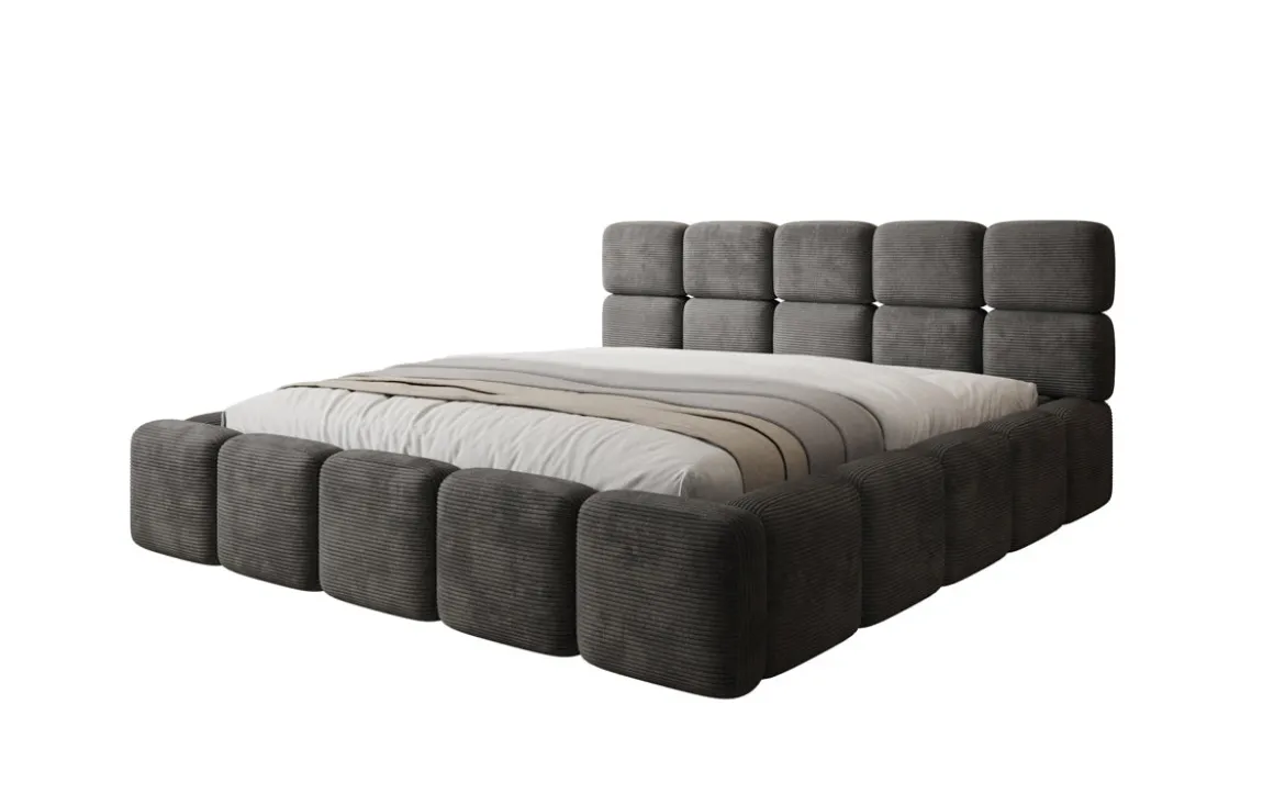 Designer Polsterbett Matilda Cord mit Stauraum