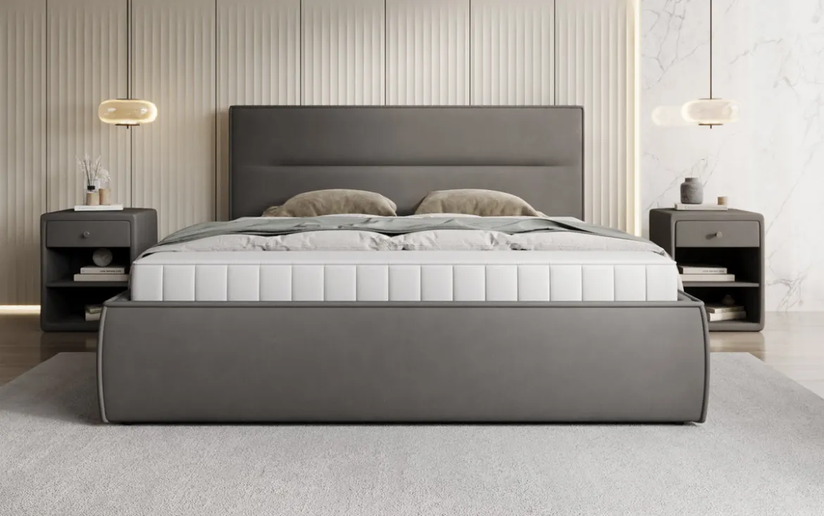 Designer Polsterbett Merry Stoff mit Stauraum