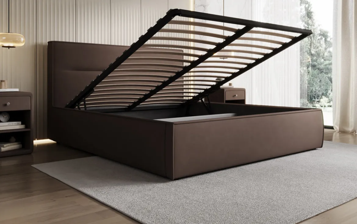 Designer Polsterbett Merry Stoff mit Stauraum