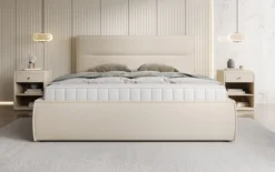 Designer Polsterbett Merry Stoff mit Stauraum