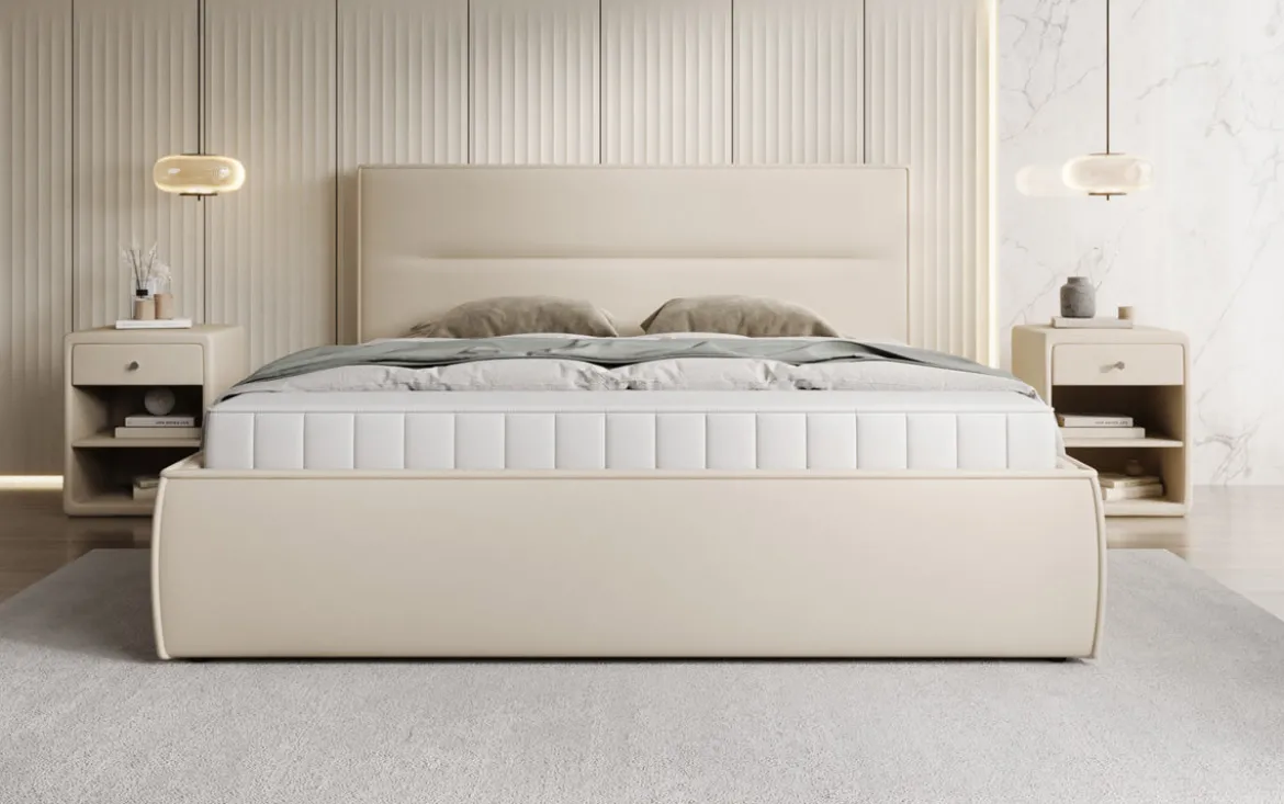 Designer Polsterbett Merry Stoff mit Stauraum