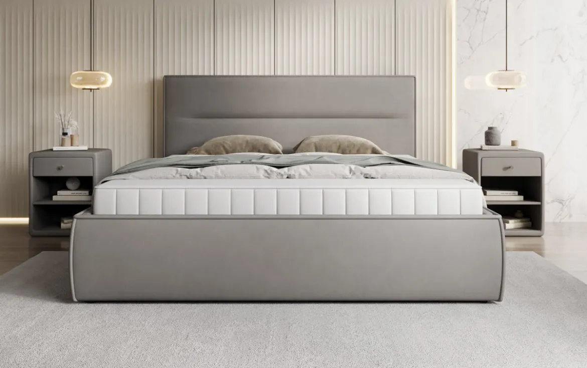 Designer Polsterbett Merry Stoff mit Stauraum