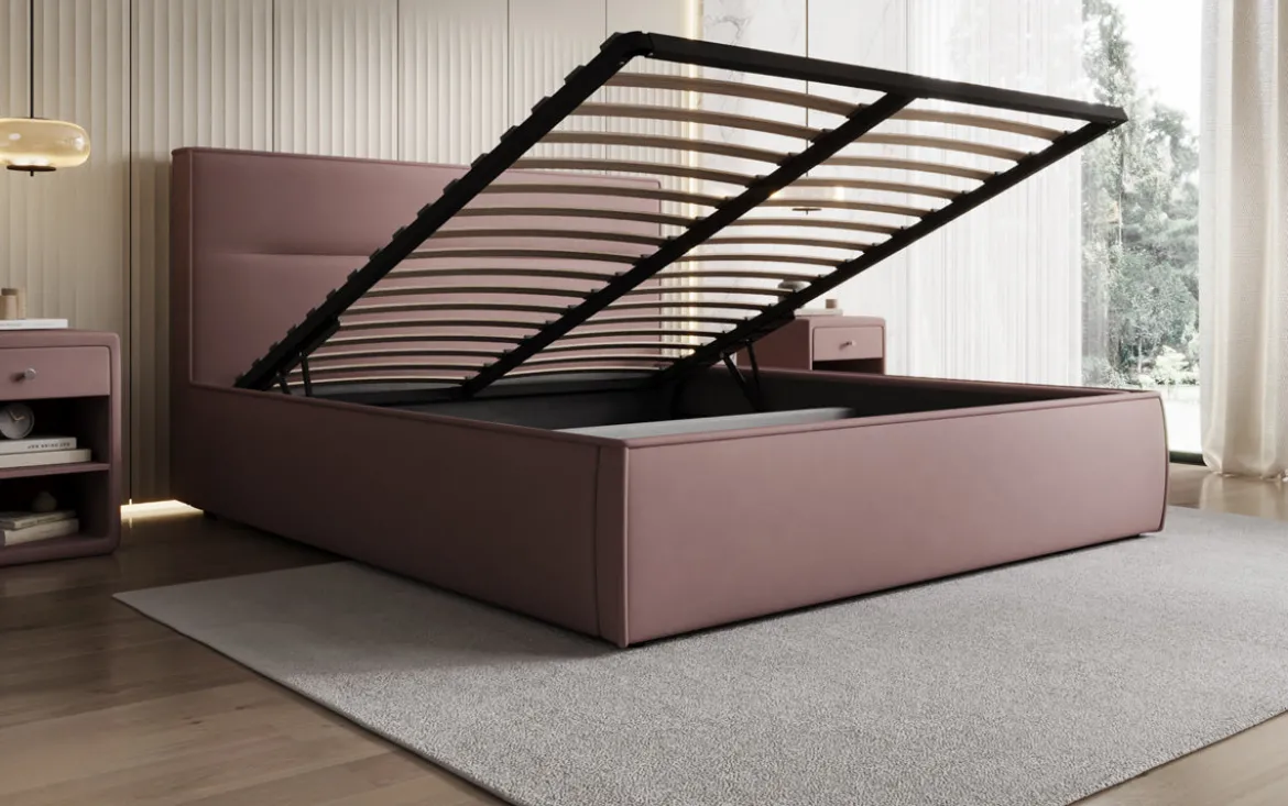 Designer Polsterbett Merry Stoff mit Stauraum