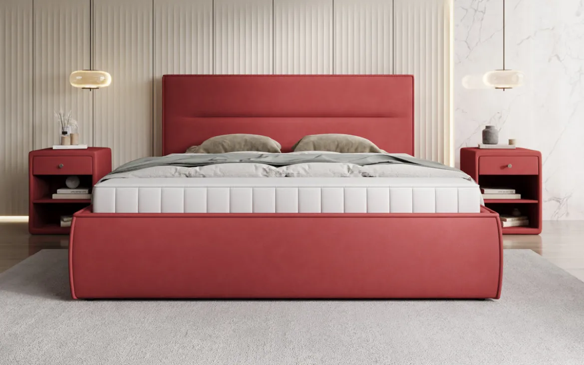 Designer Polsterbett Merry Stoff mit Stauraum