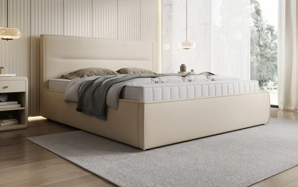 Designer Polsterbett Merry Stoff mit Stauraum