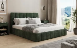 Designer Polsterbett Mila in Cord mit Stauraum