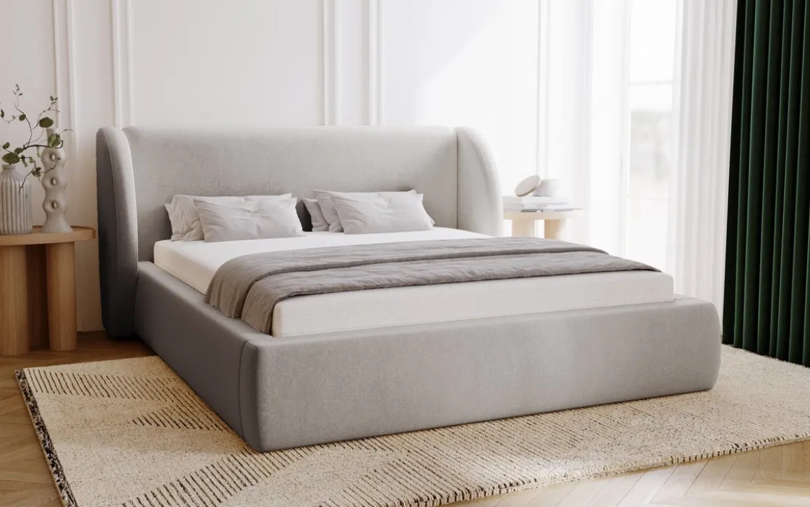 Designer Polsterbett Monaco in Samt mit Stauraum