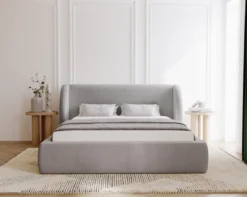 Designer Polsterbett Monaco in Samt mit Stauraum