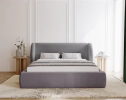 Designer Polsterbett Monaco in Samt mit Stauraum