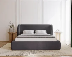Designer Polsterbett Monaco in Samt mit Stauraum