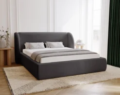 Designer Polsterbett Monaco in Samt mit Stauraum