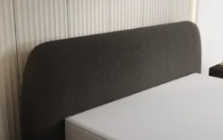 Designer Polsterbett Nella in Teddy Bouclé mit Stauraum