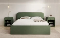 Designer Polsterbett Nola in Stoff mit Stauraum